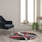 Flash Furniture Red 4' x 4' Modern Plush Abstract Area Rug KP-RG951-44-RD-GG - alternate 2